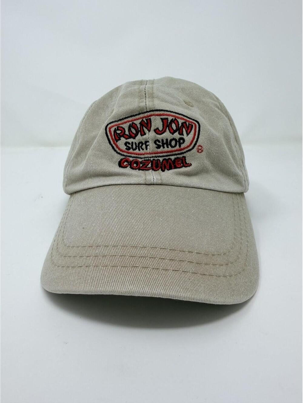 Ron Jon Surf Shop Cozumel Dad Hat Cap Biege Red Khaki Mexico Spring Break Mens